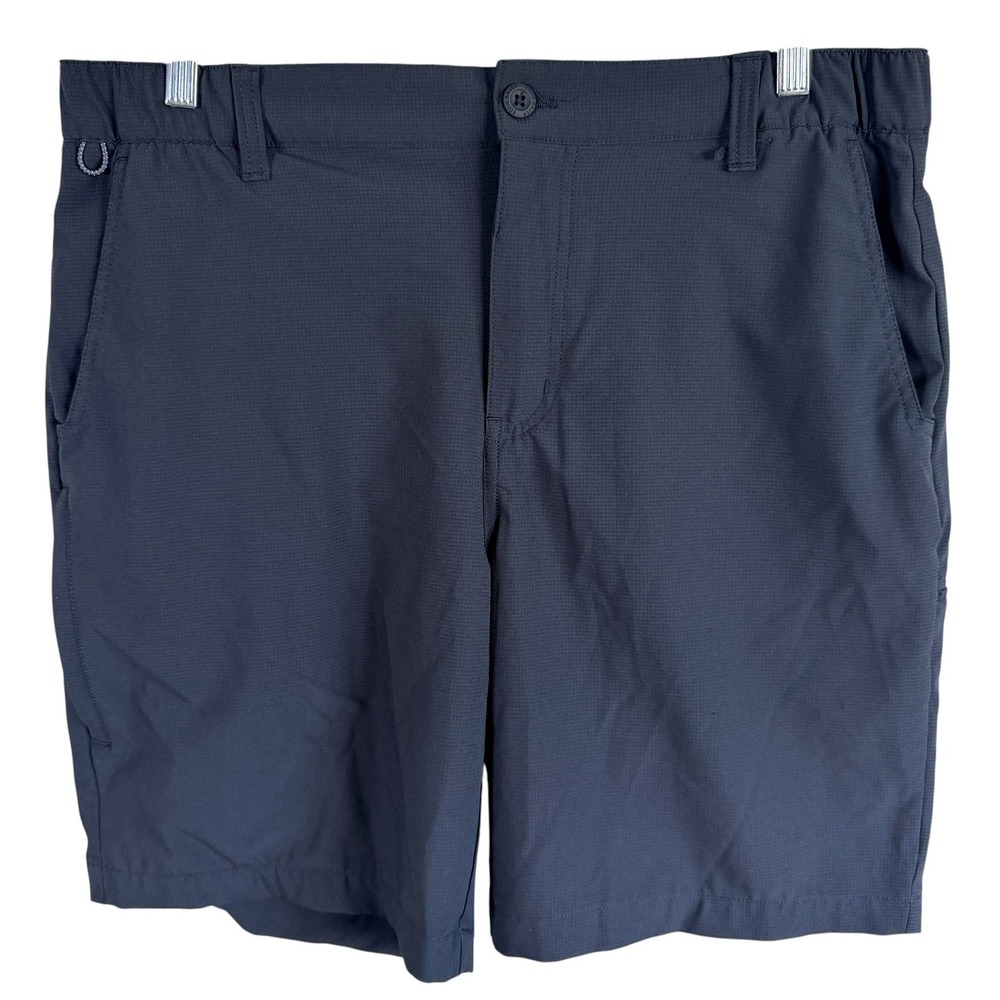 NEW Eddie Bauer Performance Cargo Shorts Mens L Black Stretch Hiking Outdoor